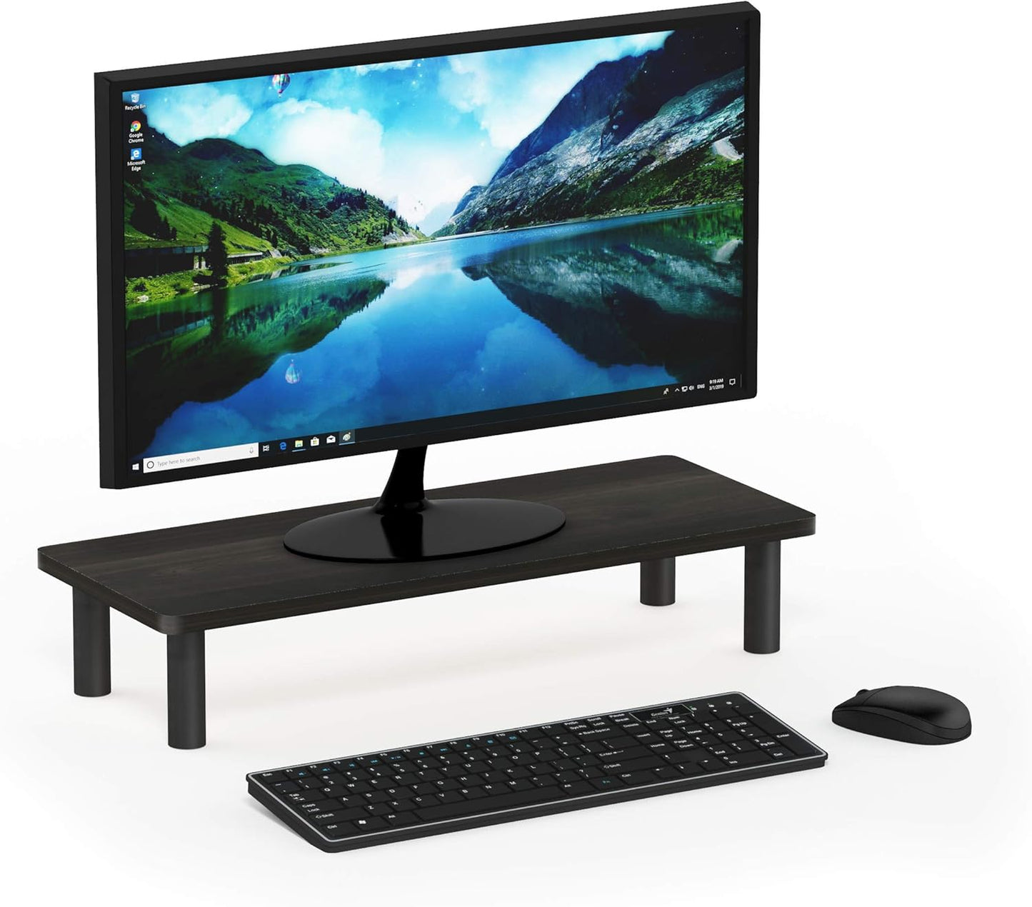 Furinno Espresso/Black Monitor Riser Stand