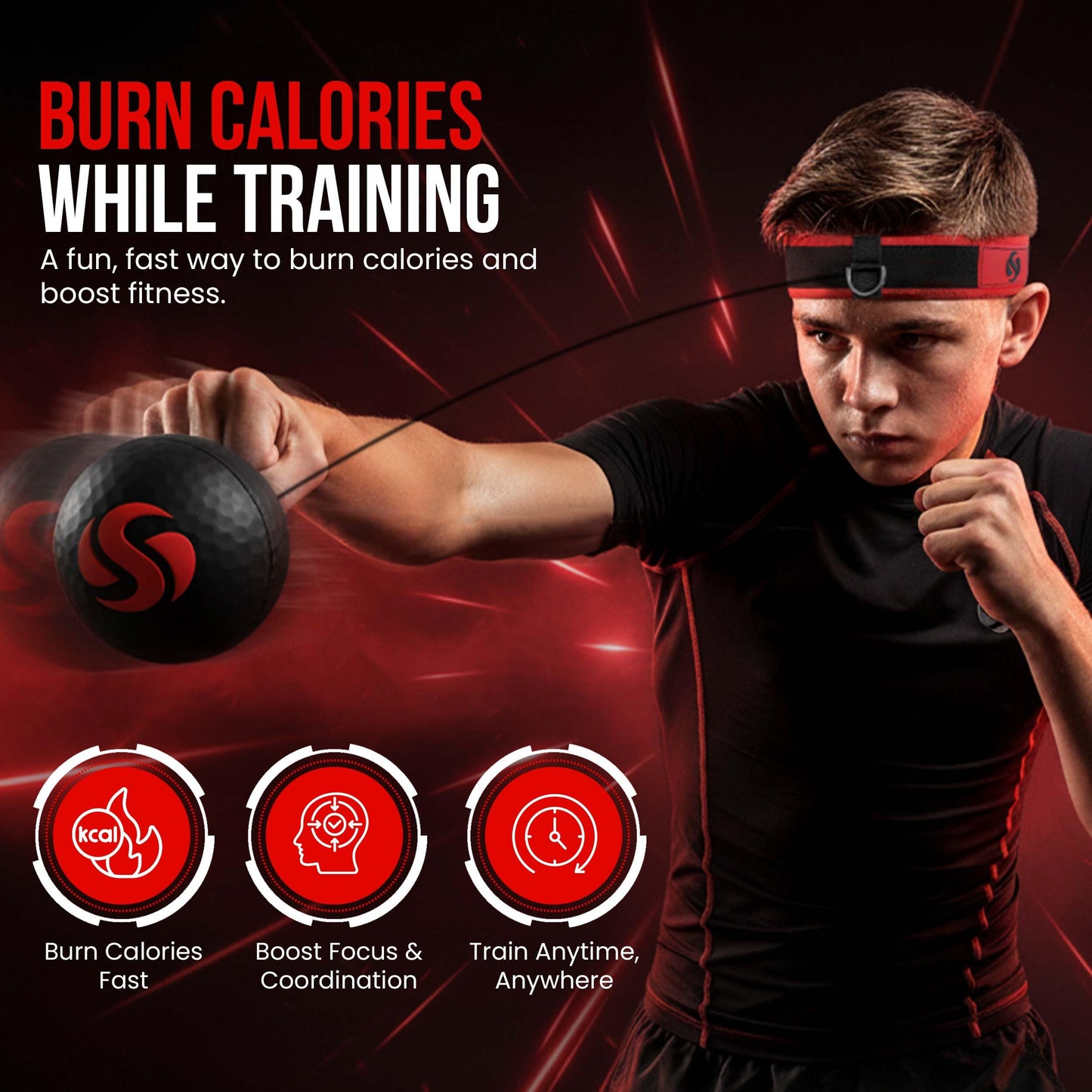 Soul Shift - Boxing Reflex Ball – Dual Competition Set | 2 Adjustable Headbands + 2 Training Balls + App Included | Speed, Agility & Hand-Eye Coordination for Adults & Kids | MMA Training Equipment