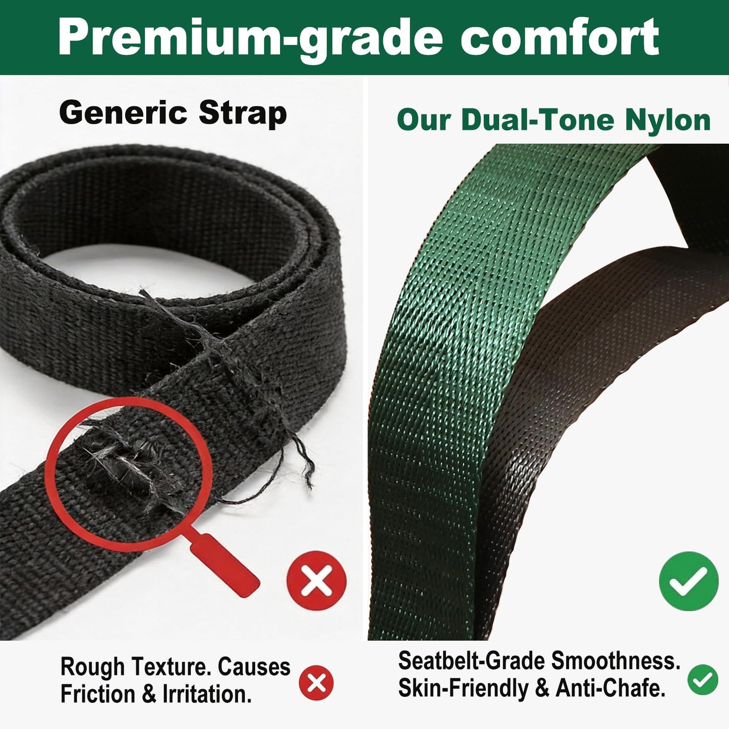 Acozycoo Stretching Strap with Loops for Physical Therapy,Yoga Strap for Stretching,Home Workout,Pilate & Flexibility Training,Non-Elastic Exercise Stretch Band for Hamstring,Leg Stretcher Belt,Flexibility Fascia