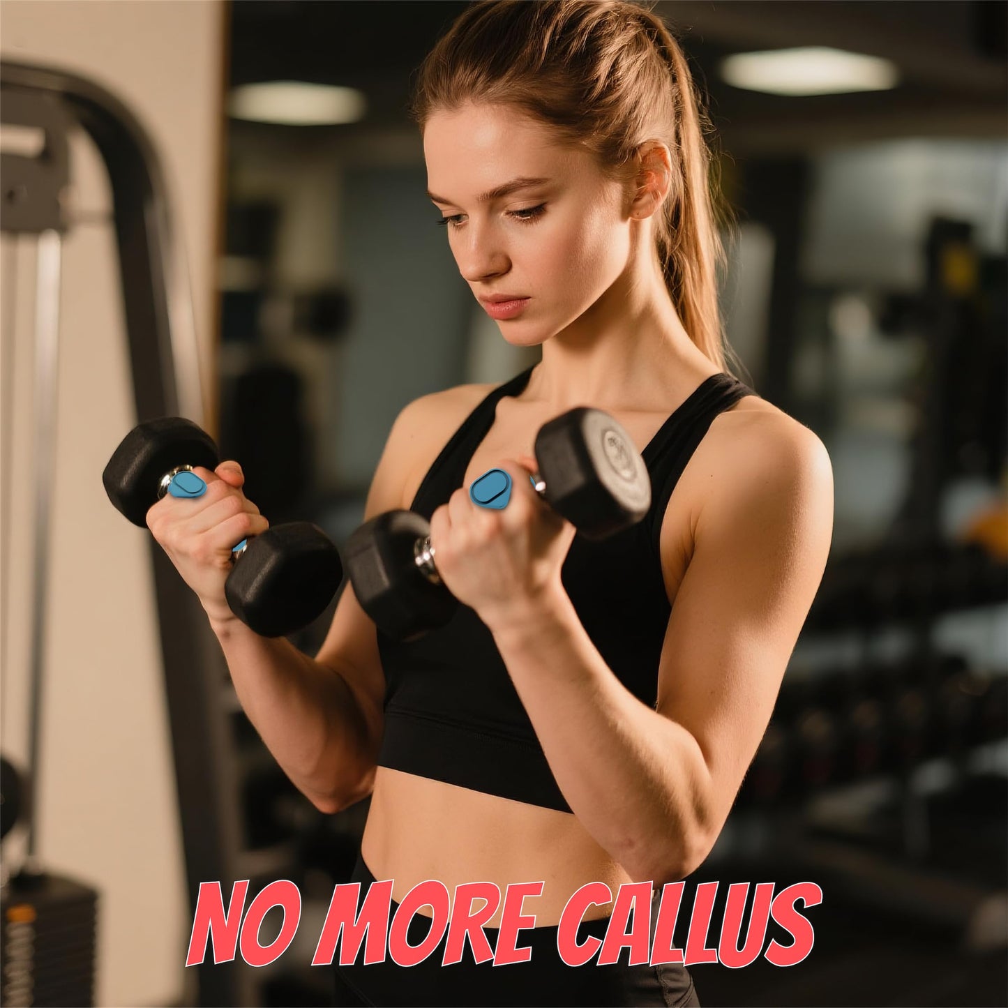 Anti-Slip Workout Grips, Gym Grips for Palm Protection, Weight Lifting Grips for Men Women, Hand Protection, Dumbbell Grips for Training, Exercise, Deadlifts, Pull-ups, Gym Accessories