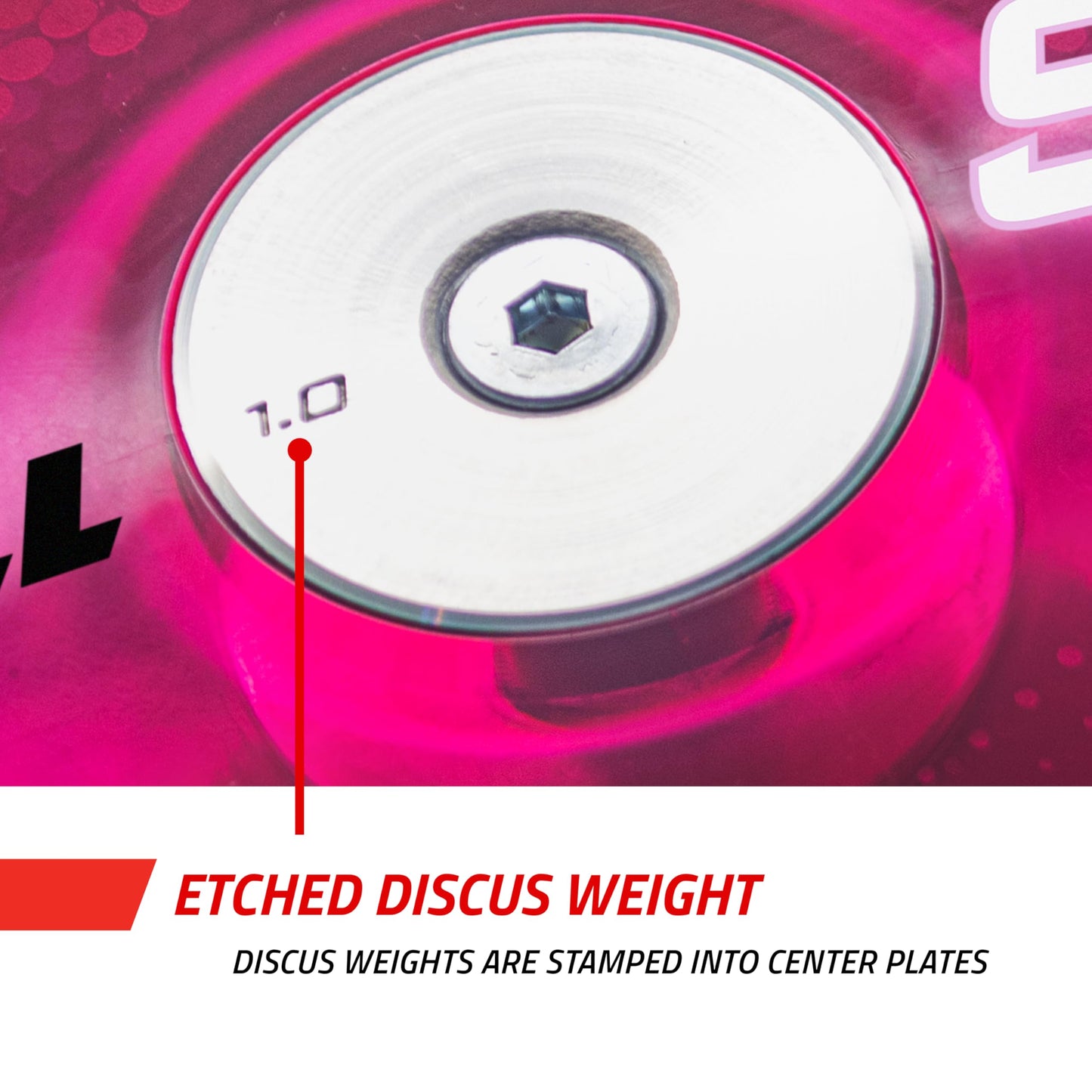Gill Athletics 1 Kg Throwing Discus - Low Spin Metal Discus with 60% Rim Weight - Ideal Track and Field Training Equipment - Spin Disc for Practice and Competition