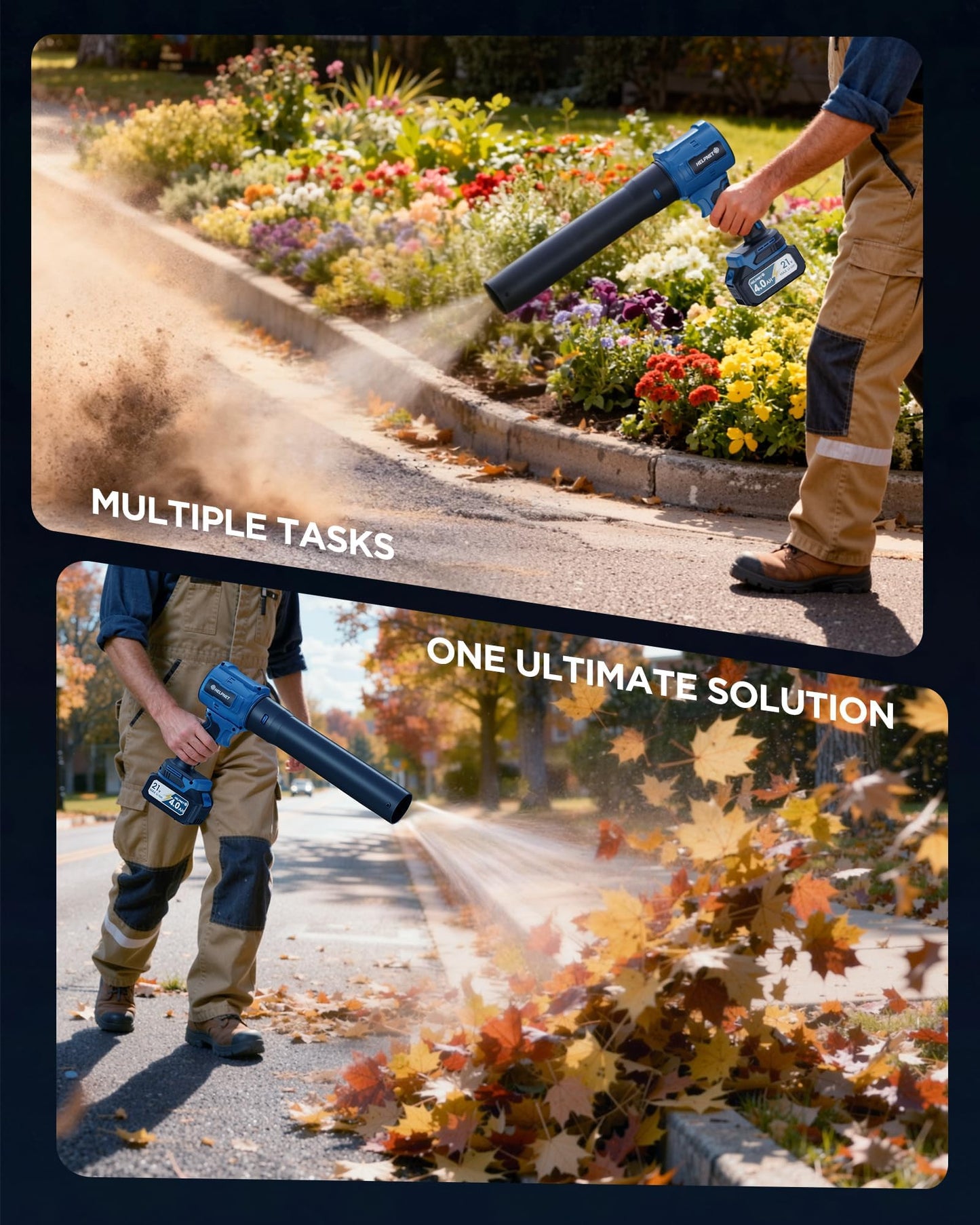 Cordless Leaf Blower with Battery and Charger - Blowers for Lawn Care, As Seen On TV, 1000000 RPM Turbo Jet Electric Blower, Lightweight Handheld with Extended Nozzle, Portable for Patio & Yard