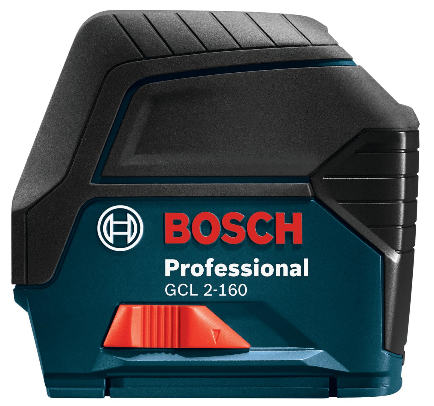 BOSCH GCL 2-160 65 Ft Self-Leveling Cross-Line Laser with Plumb Points, Includes Magnetic Rotating Mount, Ceiling Grid Clip, Laser Target Plate, 3 AA Batteries, & Hard Carrying Case