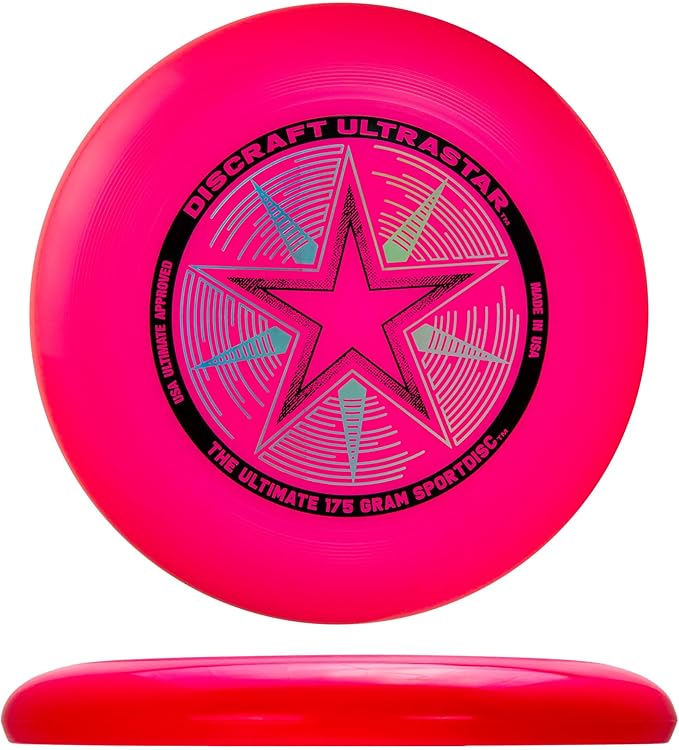 Discraft Ultrastar Neon 5-Pack | Premium Ultimate Discs - Neon Pink, Yellow, Cobalt Blue, Green, and Orange