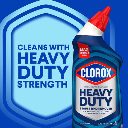 Clorox Toilet Bowl Cleaner - Heavy-Duty Stain & Ring Remover | Arctic Clean, 24 Fl Oz, Pack of 2