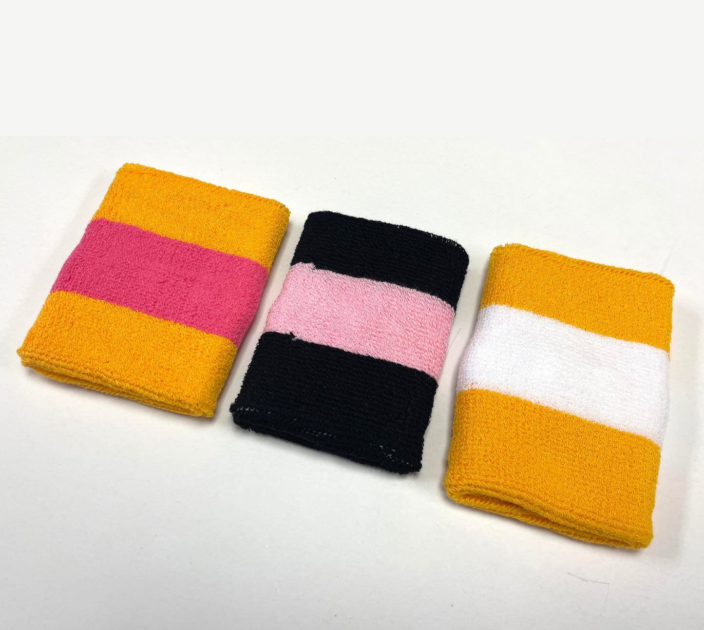 COUVER Sweatband Set (3-Pack) - Cotton Terry Cloth Sports Headband & Wristbands - Moisture Wicking for Basketball, Tennis & Fan Gear, White/Purple