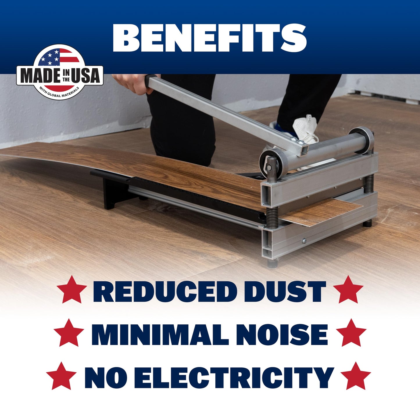 MARSHALLTOWN Ultra-Lite Flooring Cutter 13", Made in the USA, Cuts Vinyl Plank, Laminate, Engineered Hardwood, Siding, and More - Honing Stone Included