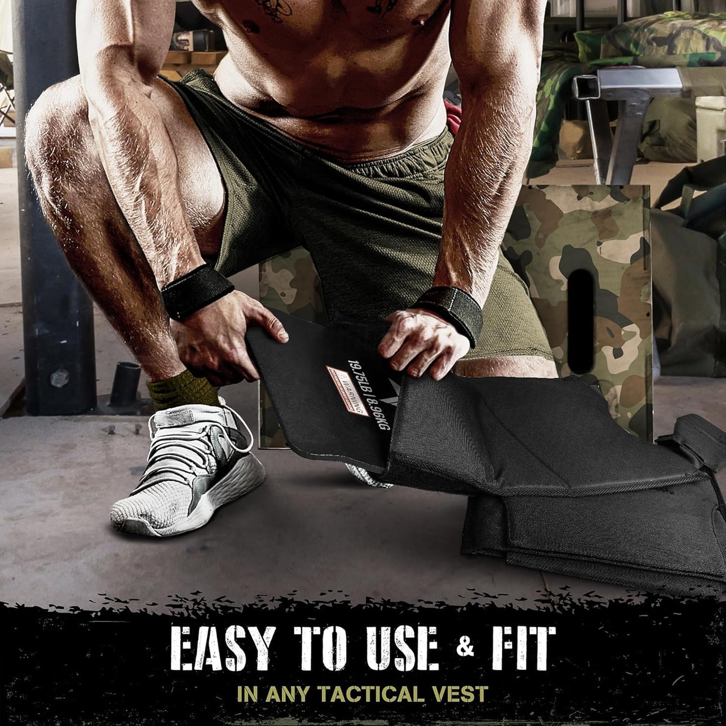 Yes4All Weighted Vest Plate with Curved Ergonomic Plates for Running, Rucking, & Strength Training, Comfortable Fit, Tactical Vest, Plate Pair or Combo, 5.75 to 19.75LB - 19.75 lb Pair (Plate Only)