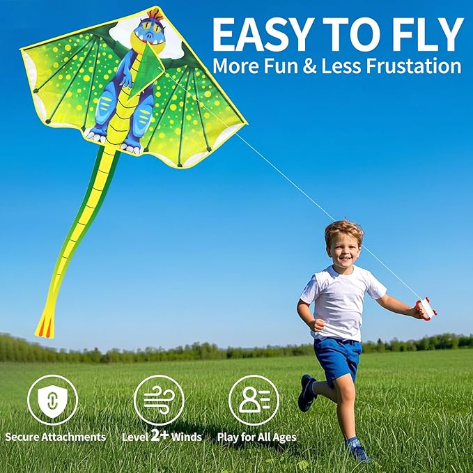 YongnKids Kite for Kids Age 4-8 8-12, Large Kites for Boys Adults Easy to Fly & Assemble, with 328ft String,Perfect for Beach Trip Park Family Activities Outdoor Games