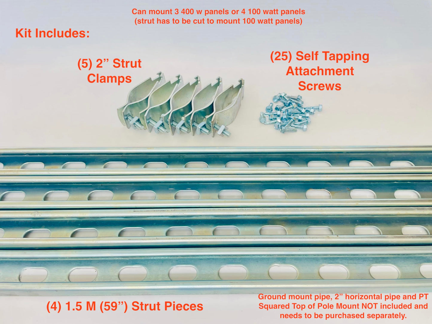 Solar Panel Top of Pole Mounting Kit