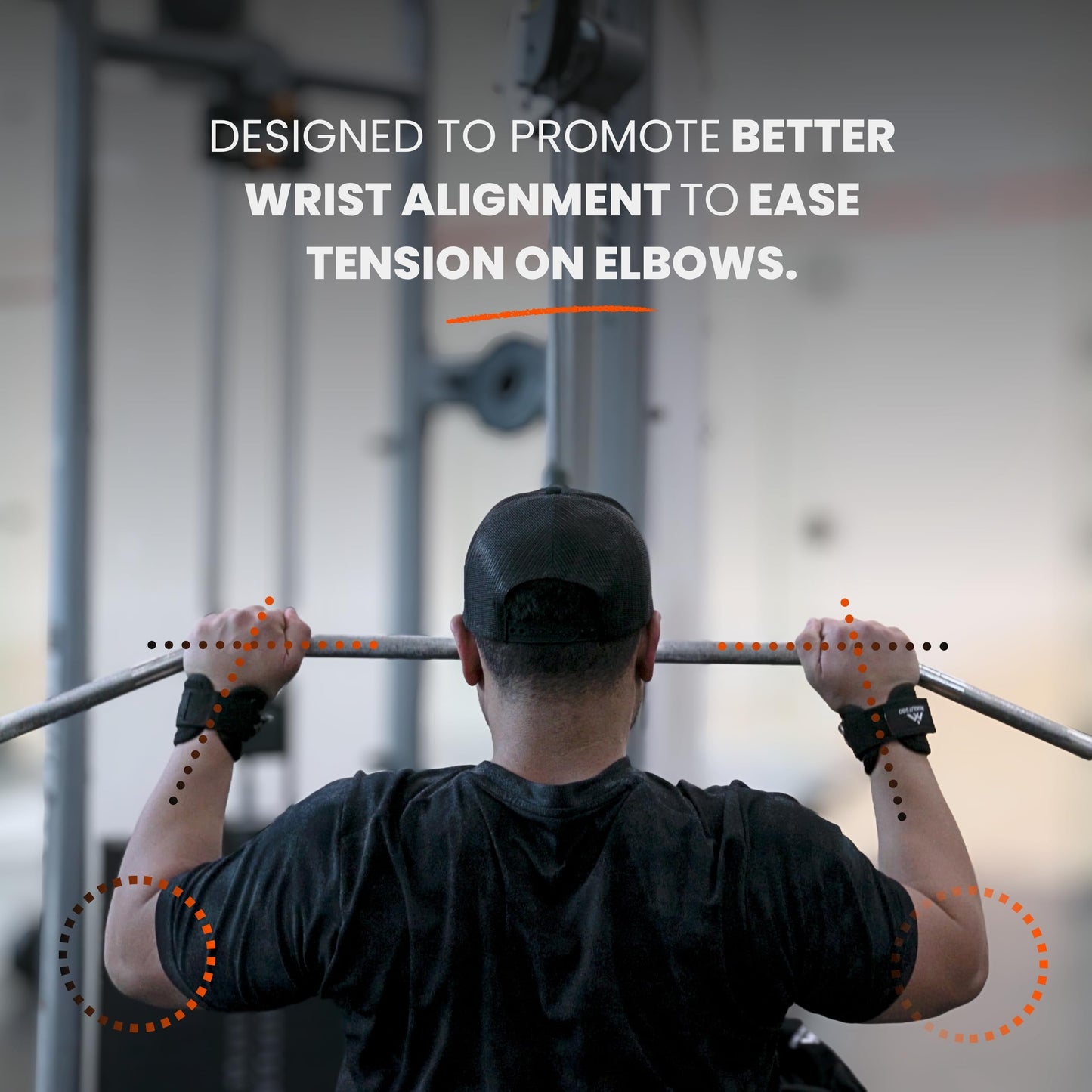 MaxOut360 Gym Lifting Straps with D Rings, Anti-Slip, Thick Padded Lifting Wrist Straps for Weightlifting for Cable Machines, Deadlifts, & Gym Training, Black