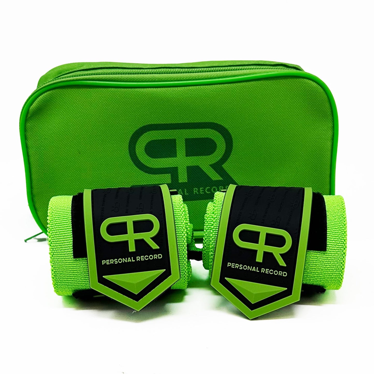 PR PePR Personal Record Heavy Duty Premium Wrist Wraps, More Elasticity, Reinforced Stitching, Extra Wide Strap, Strong Thumb Loop, Larry Wheels Weightlifting Wraps, Lifting Wrist Wraps (Neon)