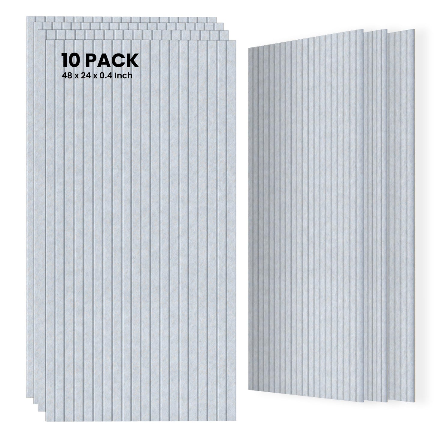 10 Pack Sound Proof Panels for Walls, 47.2 x 23.6 x 0.35 Inch Sound Deadening Panels,Large Acoustic Panels for Media Room, Office and Studio,Light Camel