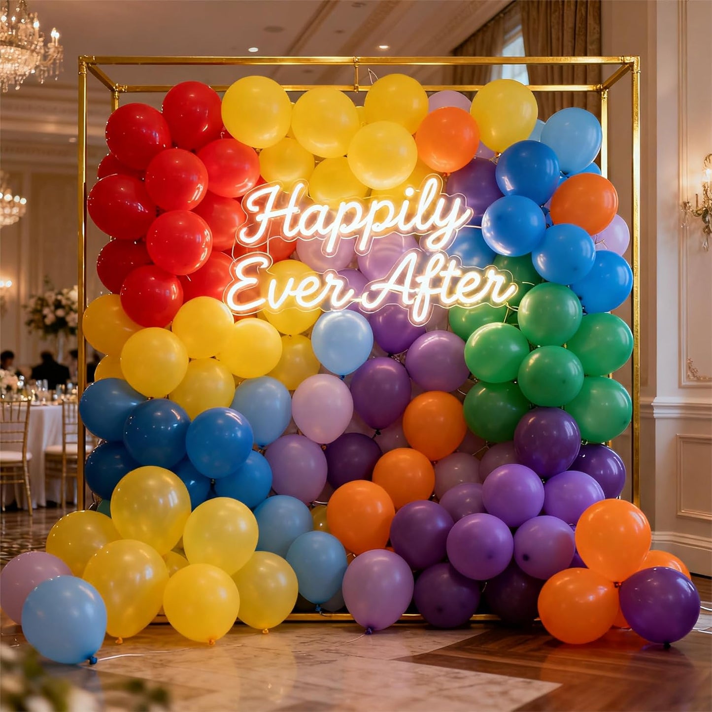 Rainbow Party Balloons by [Brand Name] - 100 Pack of 12-Inch Vibrant Latex Helium Balloons for Birthdays & Celebrations