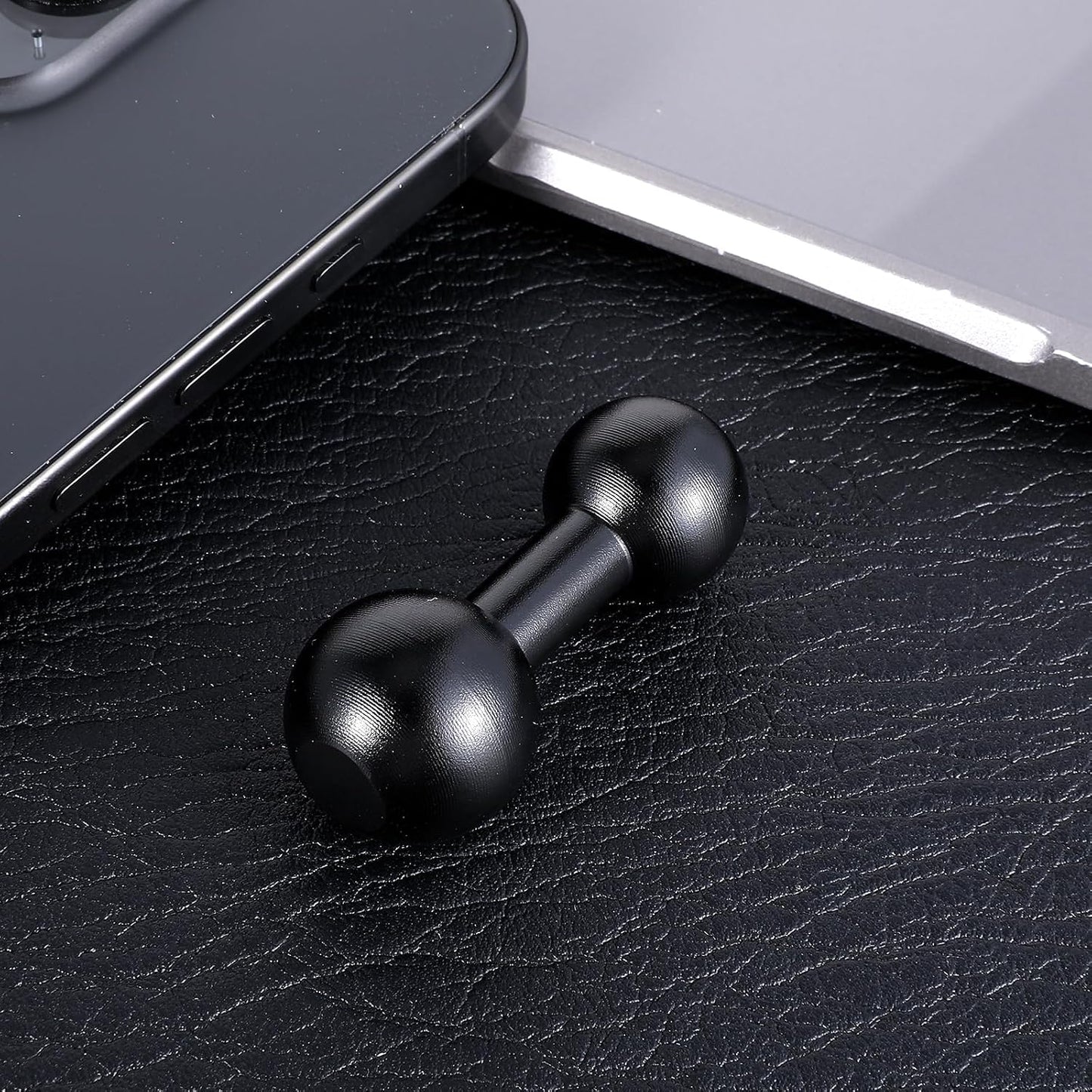 Exircy 20mm 17mm 17mm Aluminum Ball to Ball Adapter Extension Connector, Black Balls Mount Arm for GPS Devices