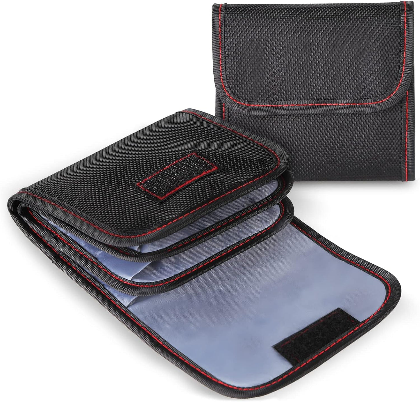 2PCS 3-Pocket 25mm-82mm DomeStar Filter Case, Camera Lens Filter Carry Case Professional Photography Filter Holder Belt
