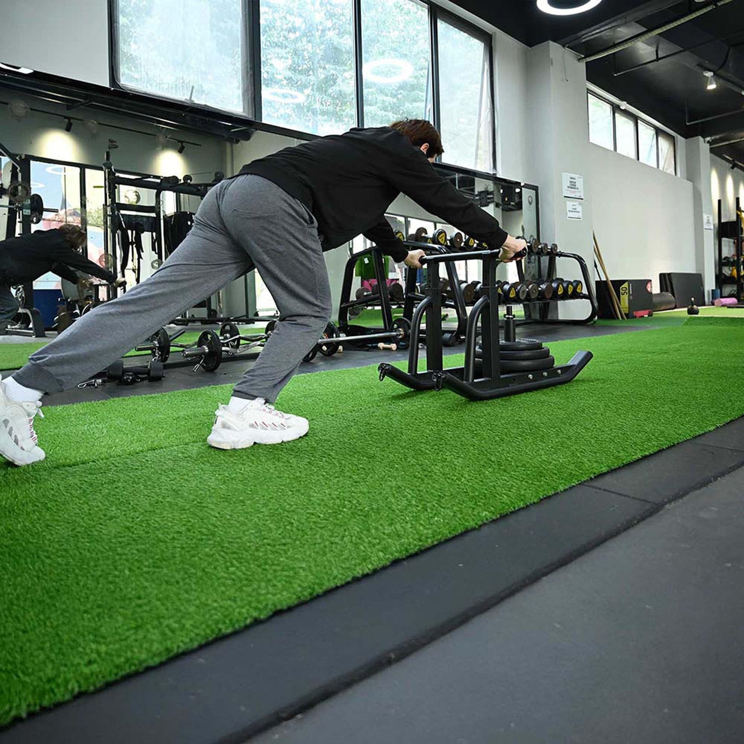 Yescom Sports Sled Strips Turf Gym Flooring for Weight Sled Push Pull Equipment Crossfit Outdoor Indoor 65'x3'(200 Sq.Ft) 0.4