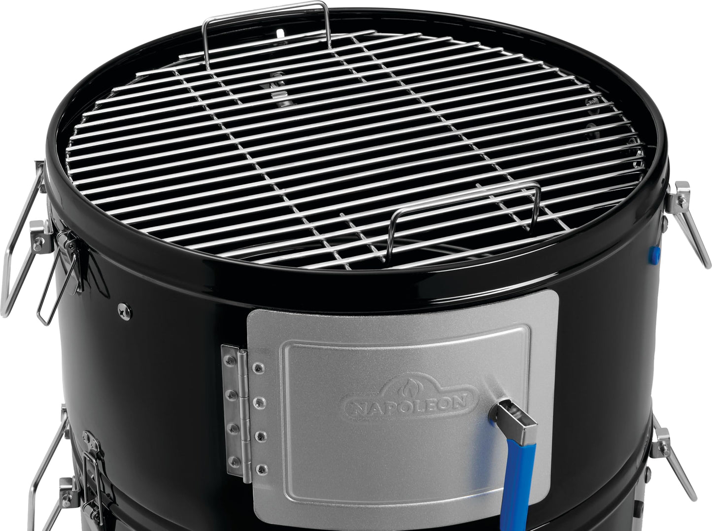 Napoleon Apollo® 22-In Vertical Charcoal Water Smoker, Gloss Black Finish, Stainless Steel Grids, ACCU-PROBE Temperature Gauge