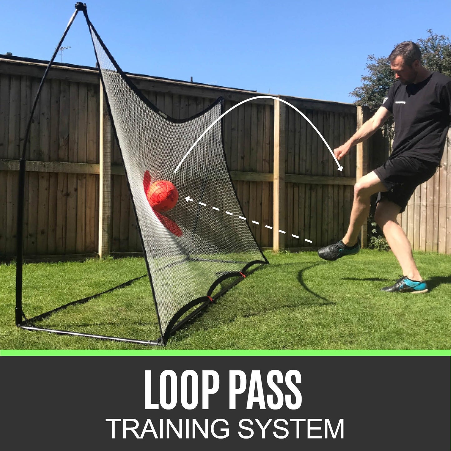 QUICKPLAY Spot Target Soccer Rebounder | Weather-Resistant Rebound Net with Carry Bag | Great for Passing, Receiving, and Trapping Practice | Ideal for Team or Solo Training
