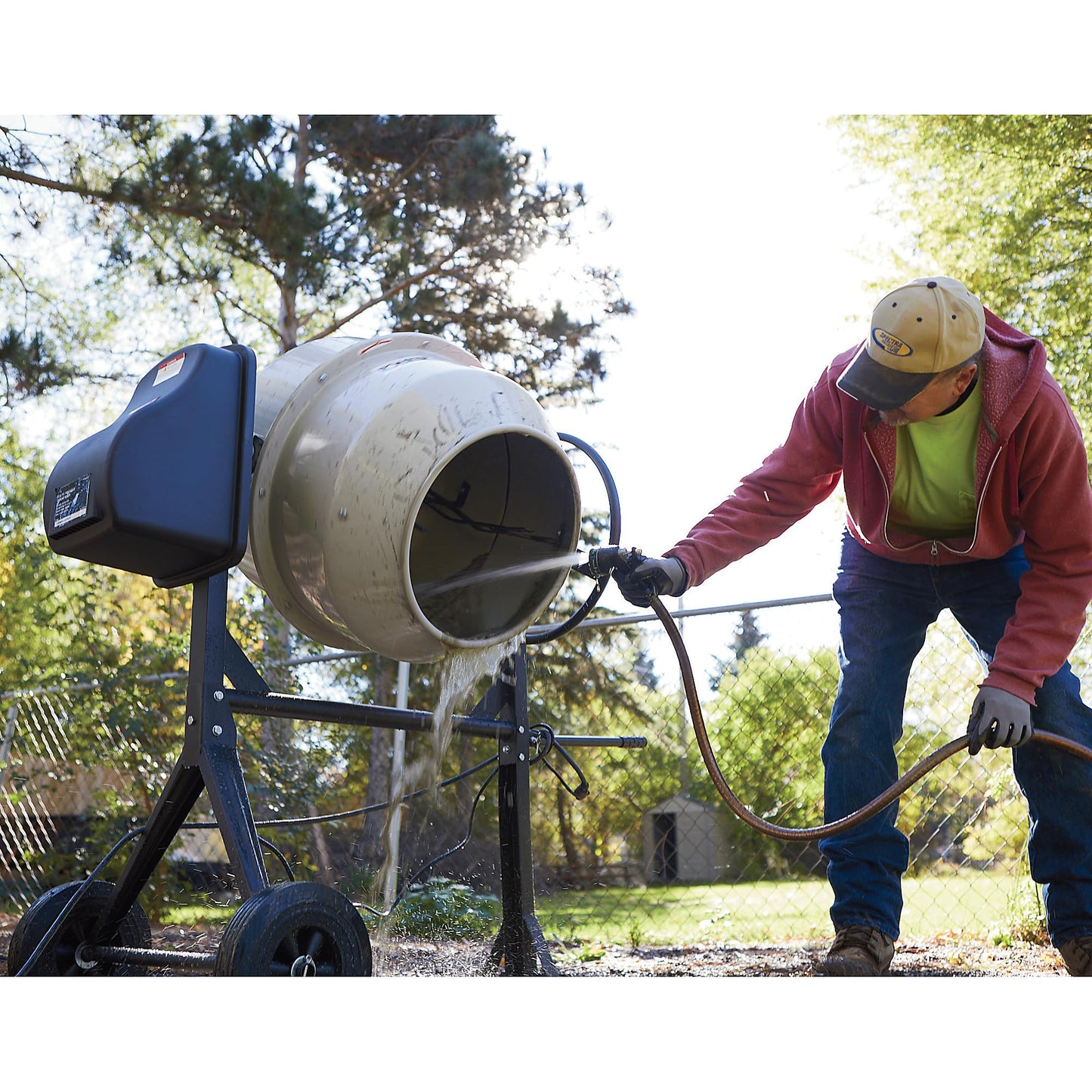Klutch Electric Cement Mixer, 6.35 Cu. Ft. Drum