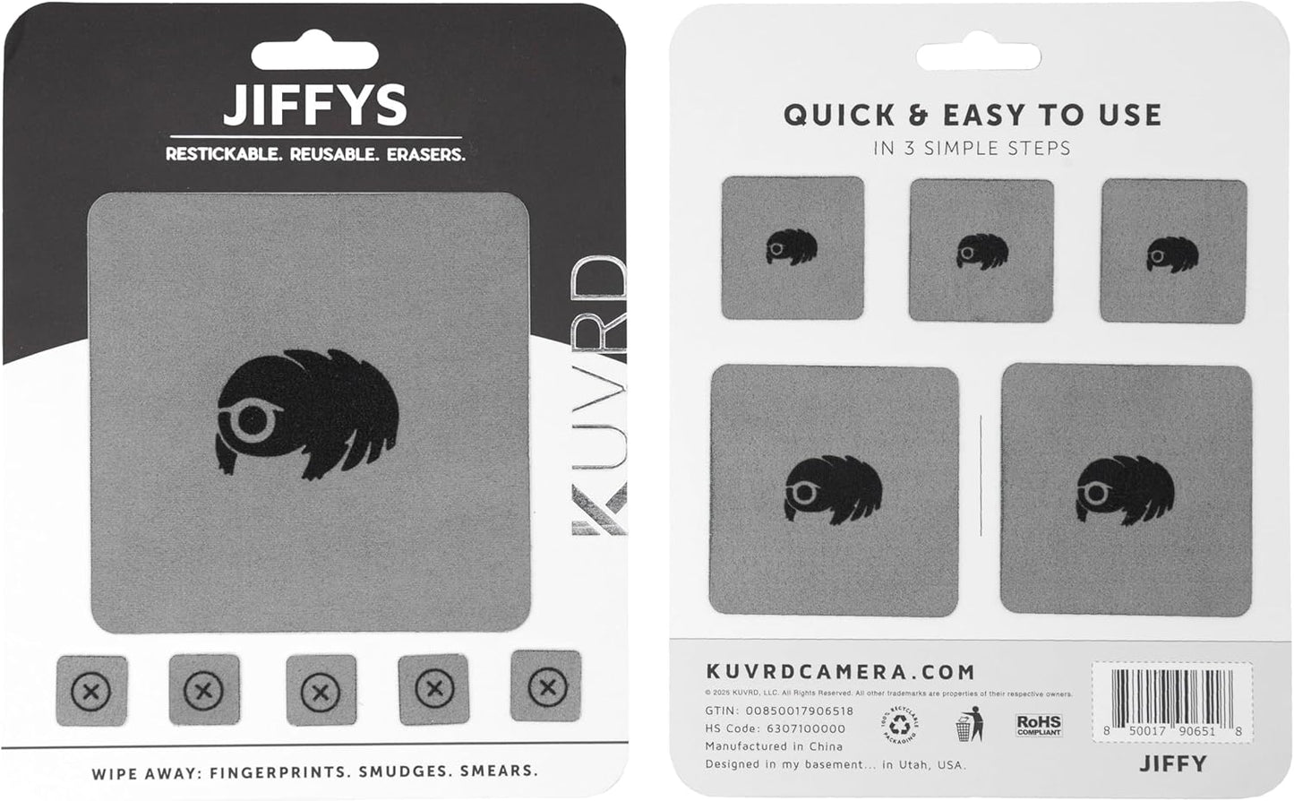 KUVRD Pack Waterbear - Universal Screen Cleaners - Teeny Tiny Cleaning Tools for Your Lenses & Screens, Phat