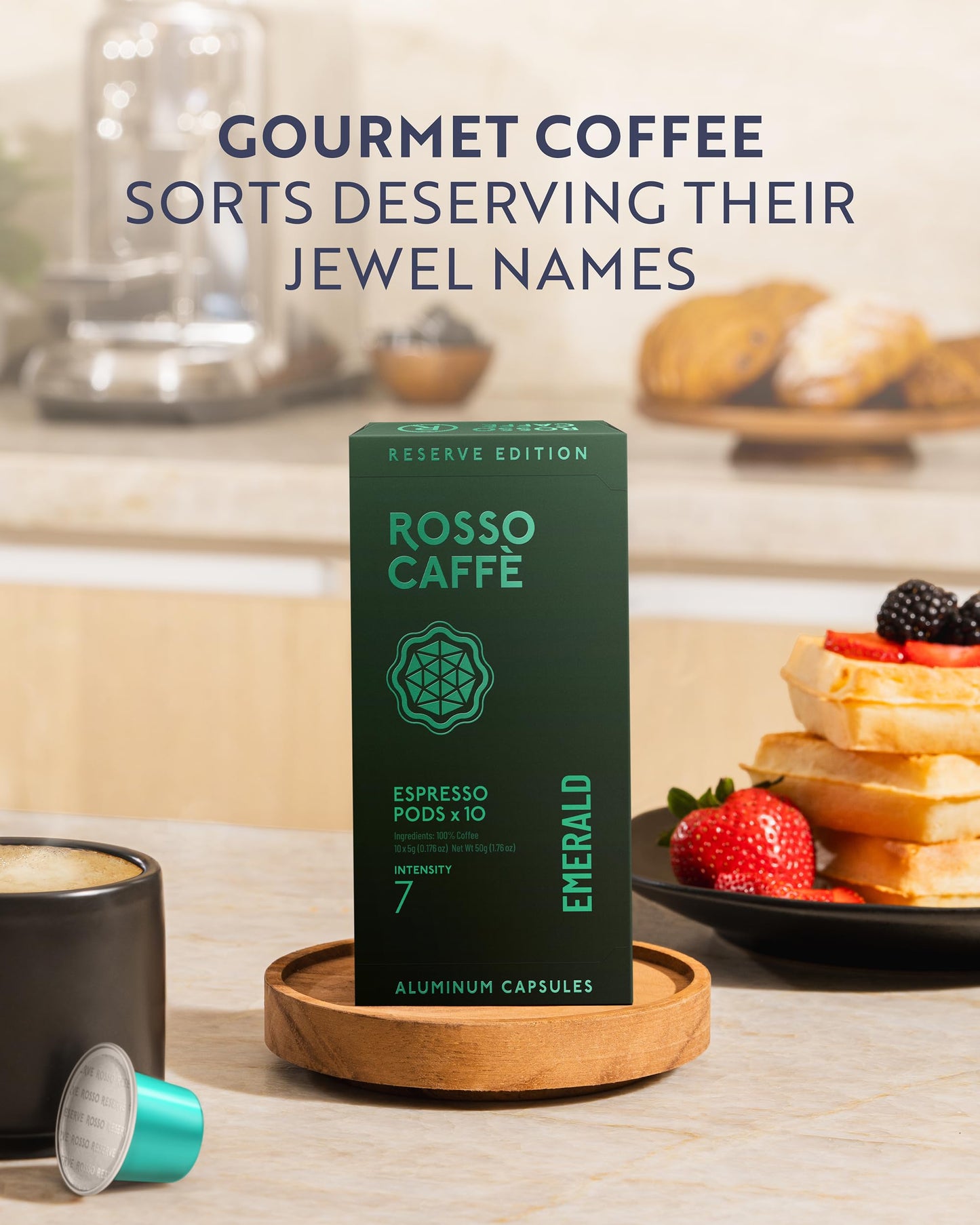 ROSSO CAFFÈ Espresso Coffee Pods, Compatible with Nespresso Original Machines, Reserve Variety Pack, 160 Capsules - Made in Italy