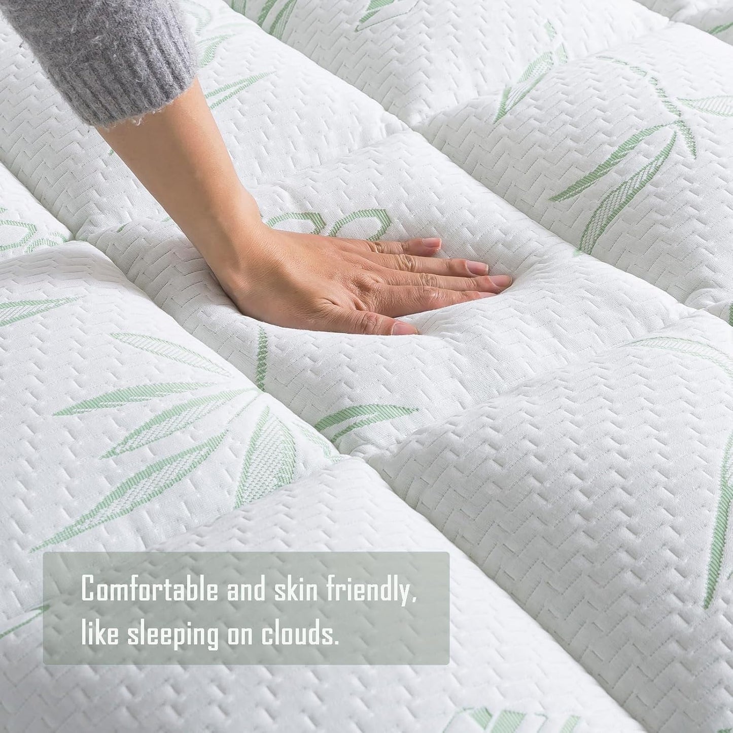 WhatsBedding Queen Mattress Topper - Soft Pillow Top with Deep Pocket & Bamboo Viscose Air Layer
