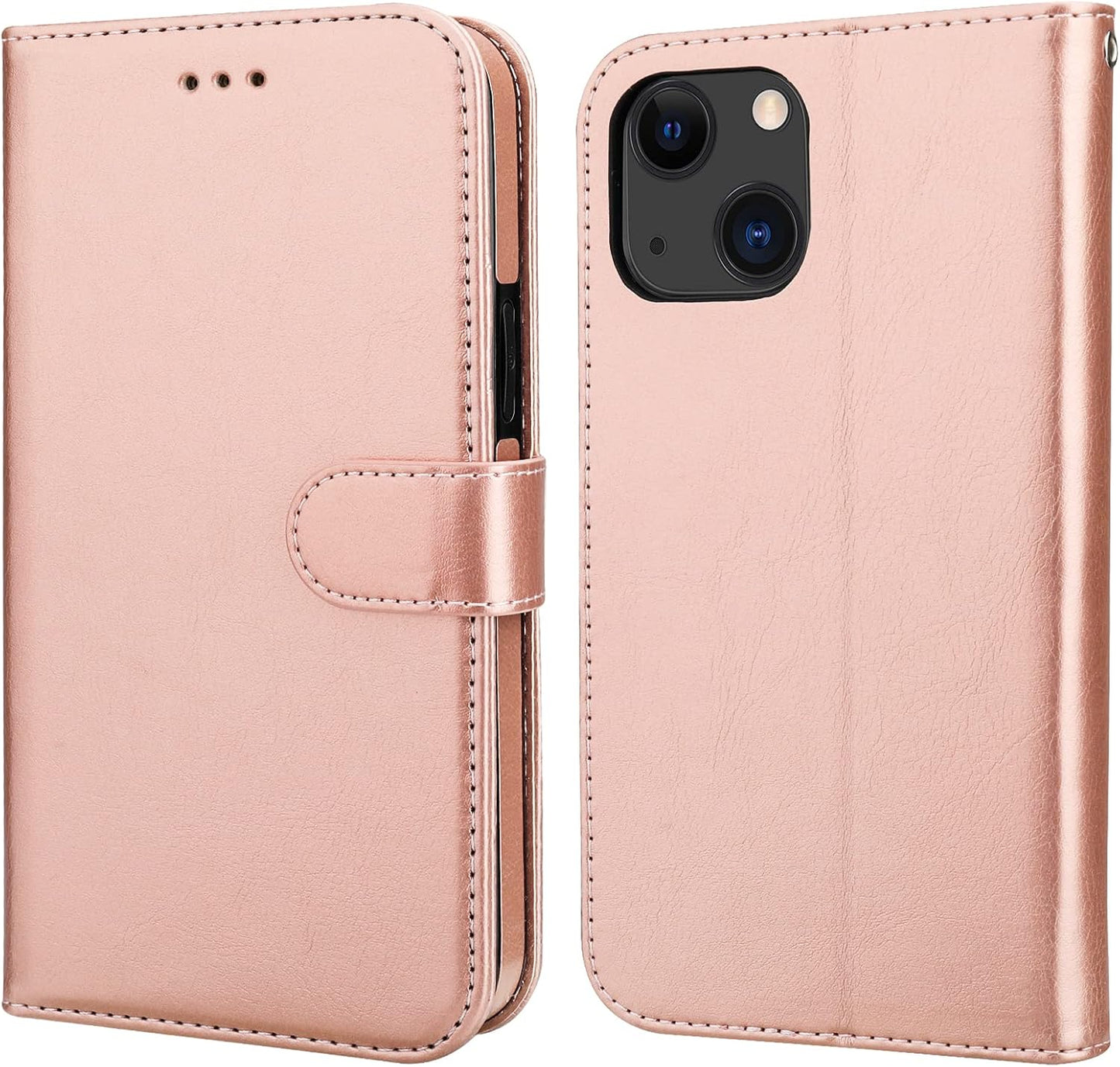 Bocasal 13 5G 6.1 inch Detachable Wallet Case for iPhone RFID Blocking Card Slots Holder Premium PU Leather Magnetic