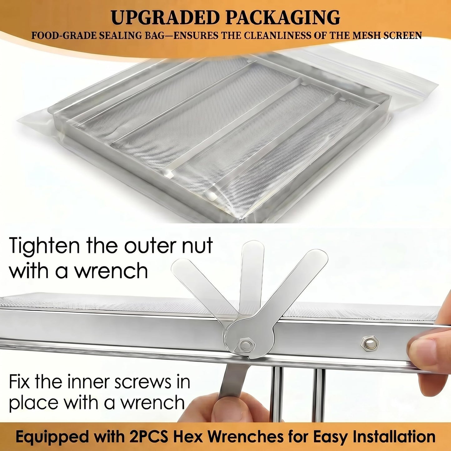 Upgraded Replacement AF45/TK45 Deep Fryer Filter Screen -13.75"x13.75"-304 Stainless Steel 500 Micron Mesh-Enhanced Screws,Extends Oil Life 40%,Fits Pitco, Avantco, American Range Fryers-10YR Warranty