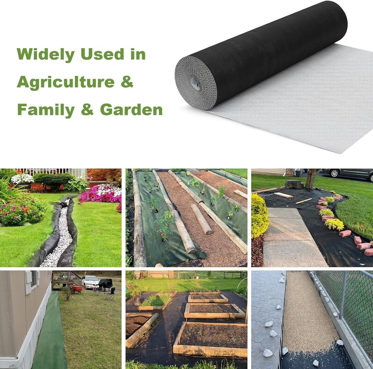 EnonGarden NEW Weed Barrier Landscape Fabric (3FTx30FT)
