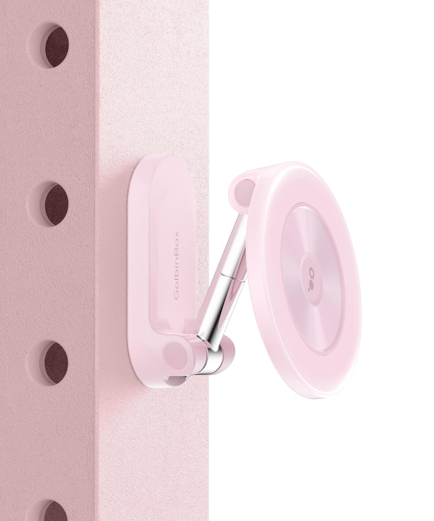GolbinBox Magnetic Gym Phone Holder for MagSafe, All Metal Dual-Magnet Mount for iPhone and Android, 360° Adjustable Tri-Axis, Gym Essentials for Bodybuilder Men Women Recording Fitness Exercise, Pink