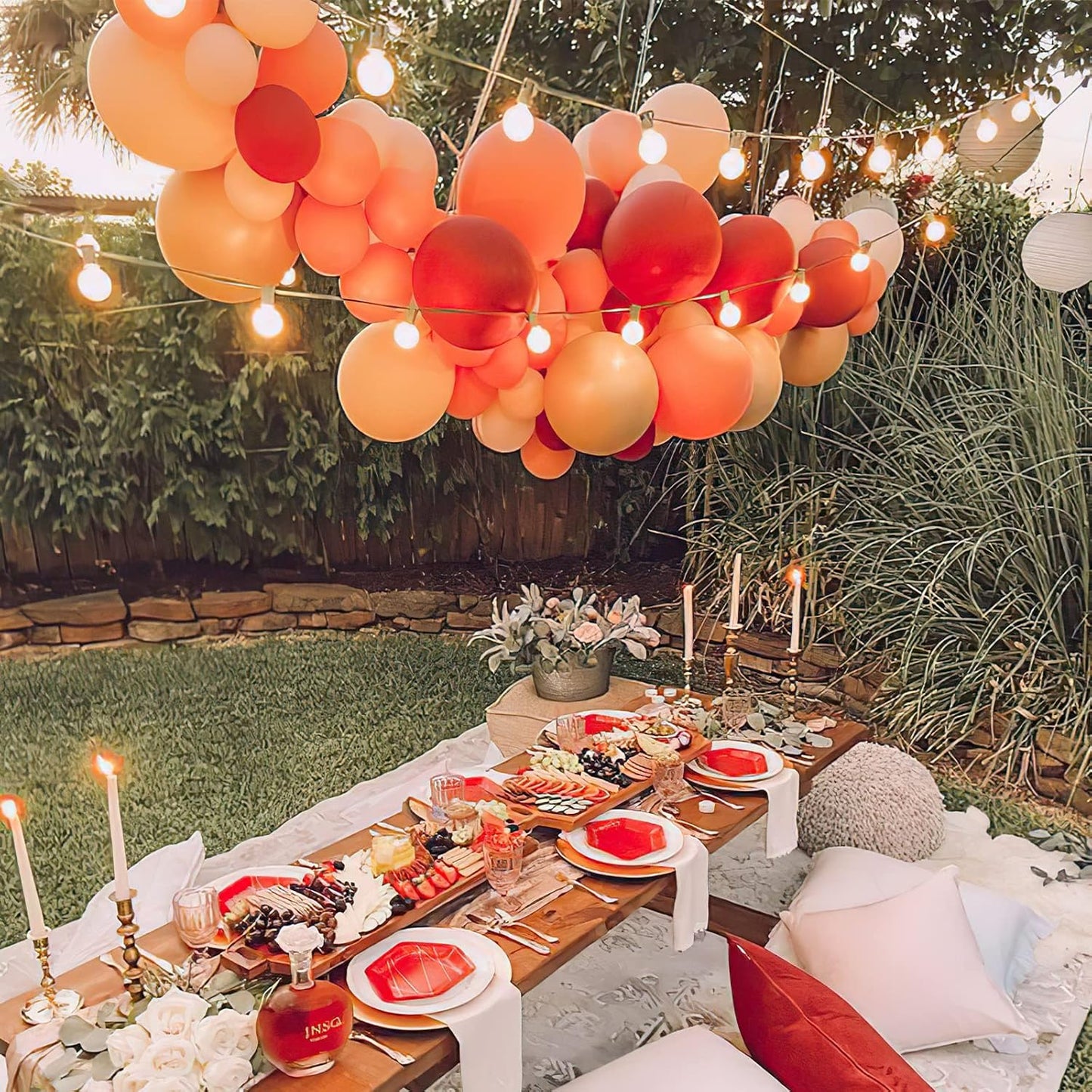 PartyWoo Orange Balloons - 50pcs 12 Inch Fall Latex Helium Balloons for Birthday & Baby Showers