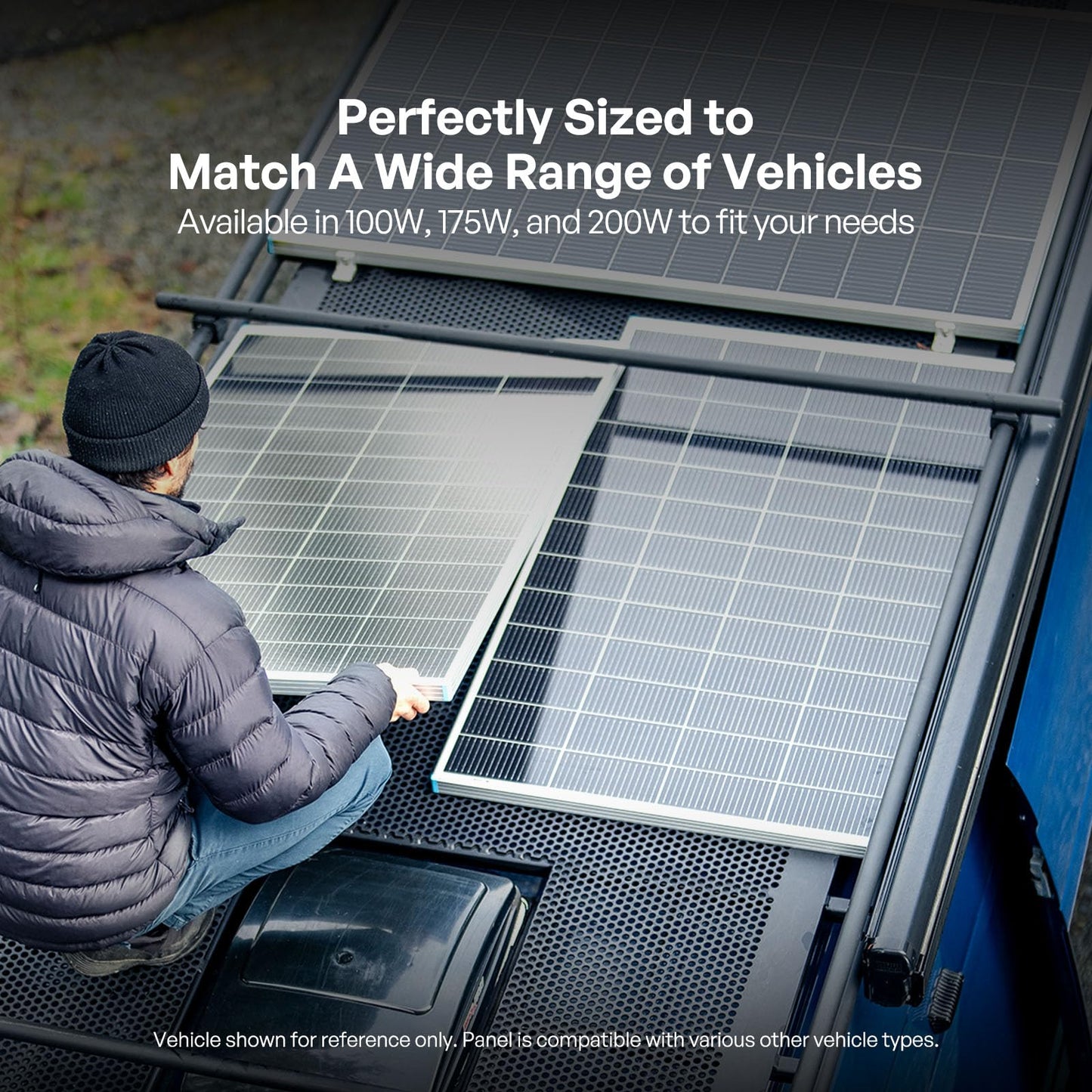 RENOGY REGO 200W Solar Panel N-Type 16BB, 24V RV Solar Panel 200 Watt, 25% High Efficiency, IP67 Monocrystalline PV Module Solar Charger for Roof Boat Camping Van Trailer Cabin Off-Grid Applications