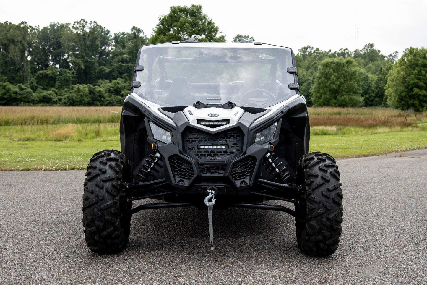 Rough Country 4,500 LB Winch Mount Kit for Can-Am Maverick X3 - Bolt-On Plate with RS4500S UTV Winch & Synthetic Rope