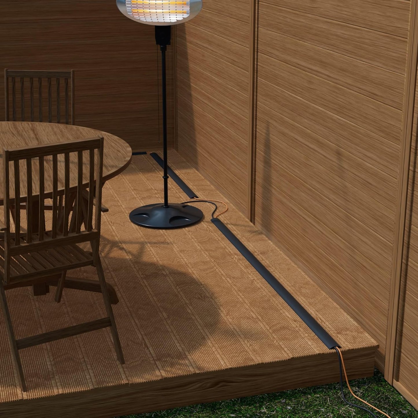 D-Line 6ft 0.63" 0.31" Floor Cord Cover, Cable Protector, Hide Extension Cords, Protect Cords, Prevent Cable Trips