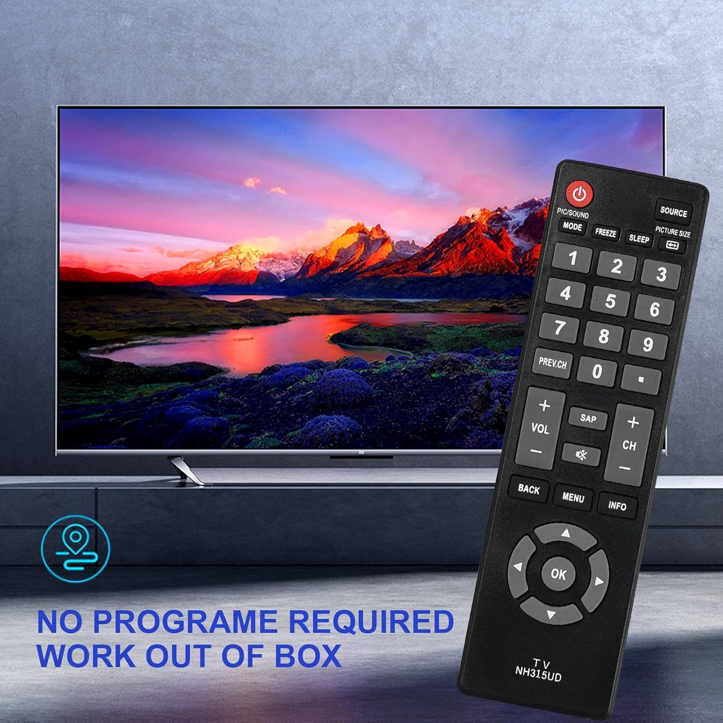 EJotoa NH315UP Universal Replacement Remote Control for Sanyo TV