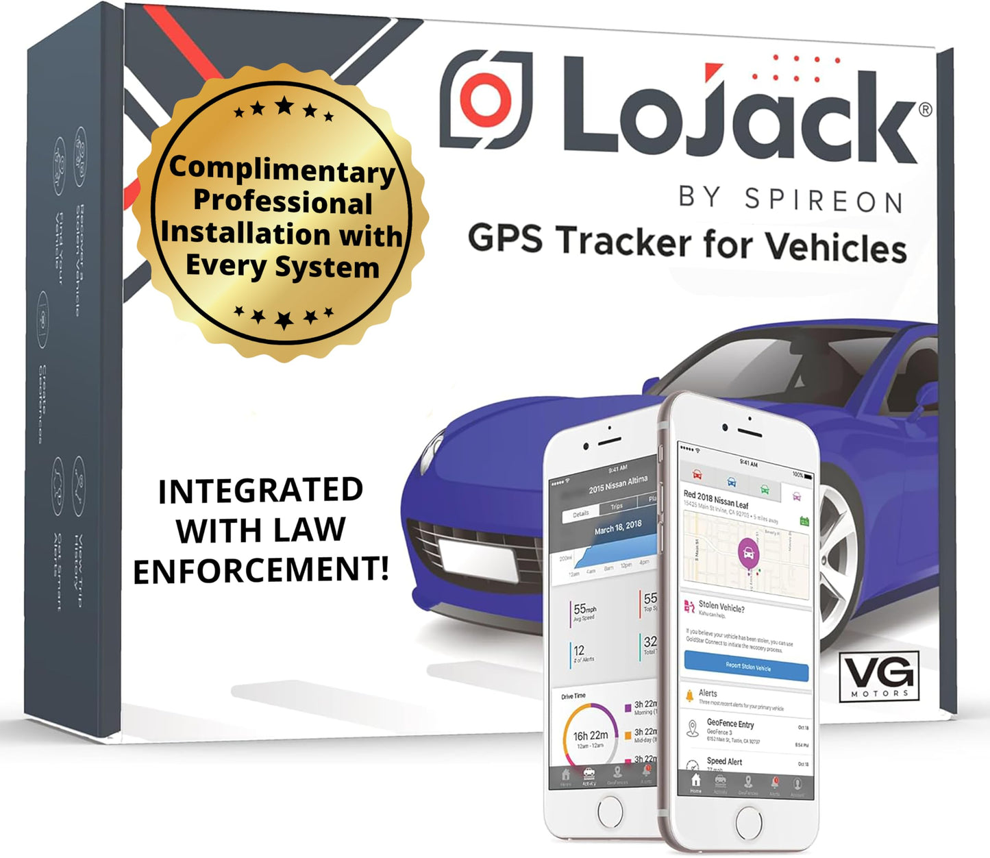 LoJack for Cars | GPS Tracker for Vehicles No Monthly Fee | Anti Theft Car Device | Professional Installation Included | Integrated with Law Enforcement (3 Years of Service)