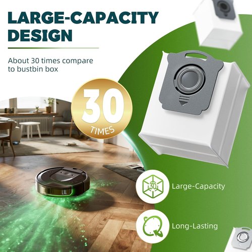 iRobot 24 Pack Vacuum Bags - Compatible with Roomba i7, i3, i4, j7, s9 | Automatic Dirt Disposal Solution