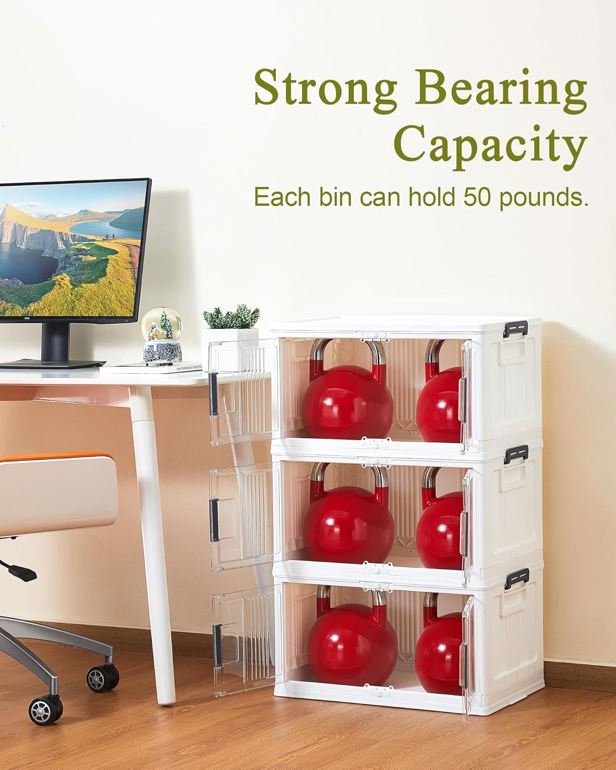 OlarHike 144QT Lockable Storage Bin - Versatile Organization Solution | Includes 22oz Black Coffee Canister