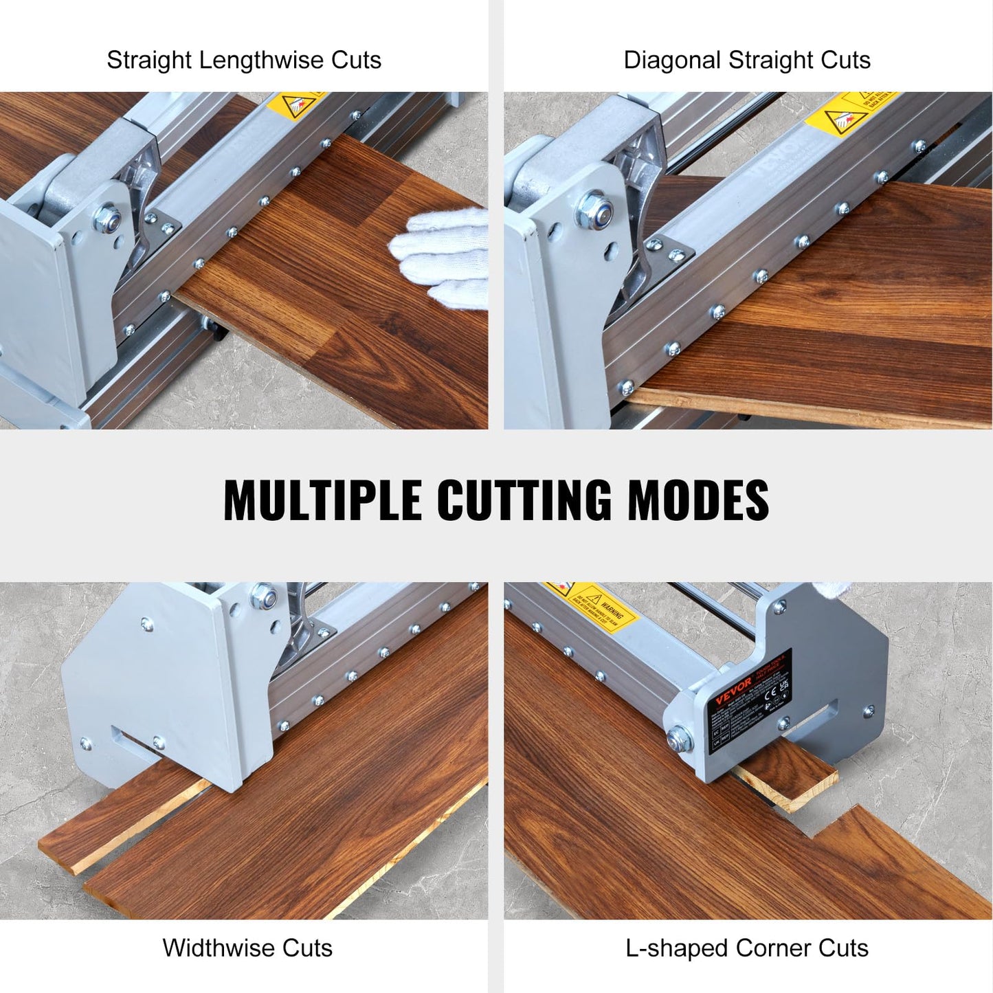 VEVOR 13-inch Flooring Cutter, Handles Vinyl Plank, Laminate, Engineered Wood, Siding, with a 0.47in Cut Depth for Smooth, Simple Slicing, Suitable for LVP, WPC, SPC, LVT, VCT, PVC, etc.