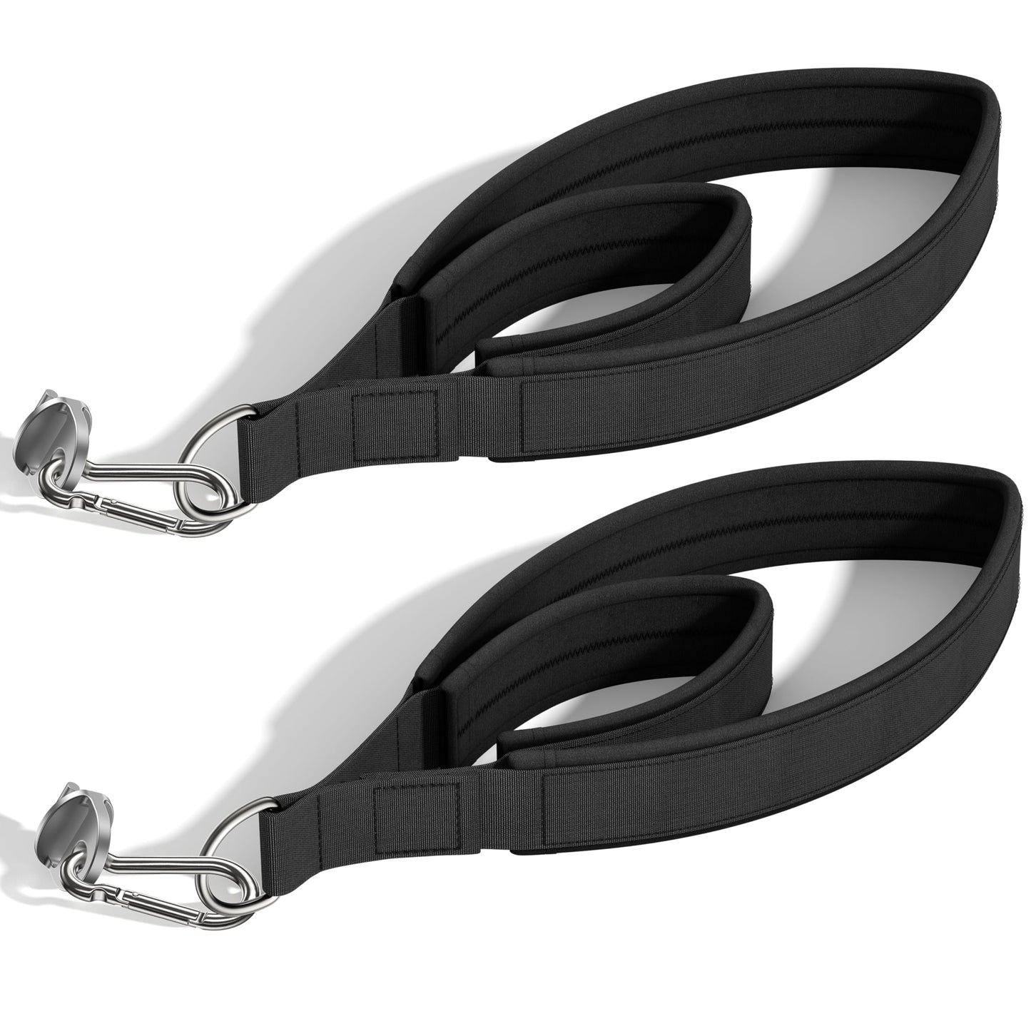 Potennbasee Pilates Loops Compatible with Tonal Smart Home Gym, Soft Pilates Straps for Reformer Machine, Double Loop Accessories with Sturdy Adapters, Enhanced Thickness Fitness Attachment (1 Pair)