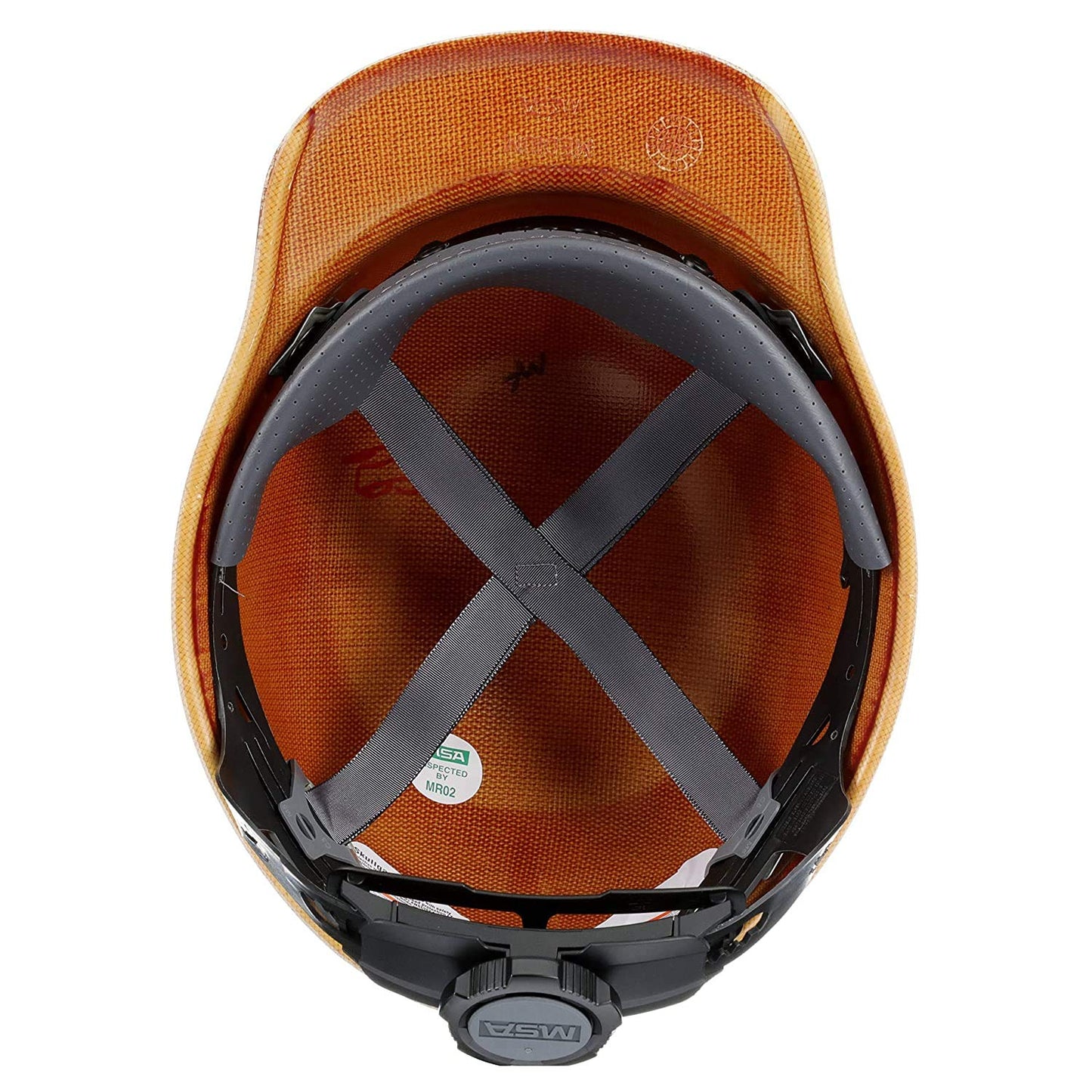 MSA 475405 Skullgard Cap Style Safety Hard Hat with Fas-Trac III Ratchet Suspension | Non-slotted Cap, Made of Phenolic Resin, Radiant Heat Loads up to 350F - Large Size in Natural Tan