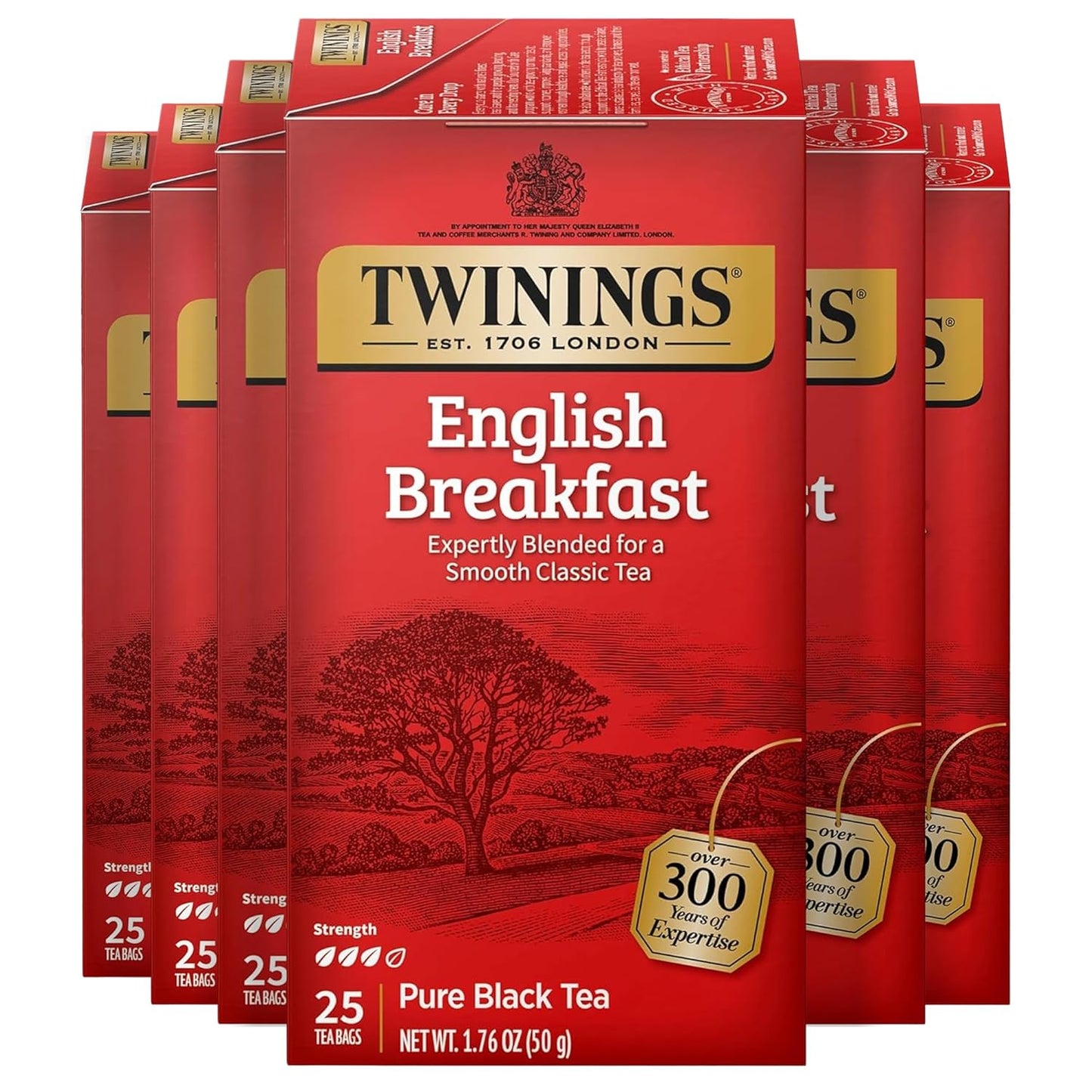 Twinings English Breakfast Black Tea - Flavorful & Robust Caffeinated Tea Bags | 150 Individually Wrapped Bags