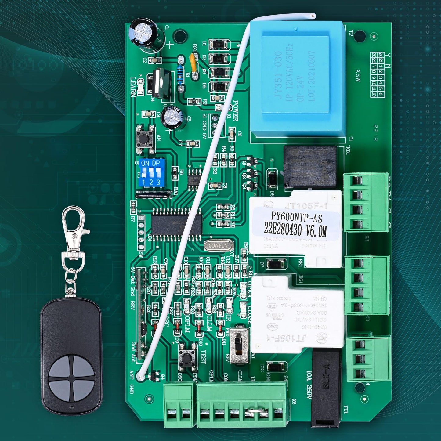 CO-Z AC Sliding Gate Opener Control Board Electronic Main Replacement Electric Automatic Gate Openers PCB Circuit Control Board