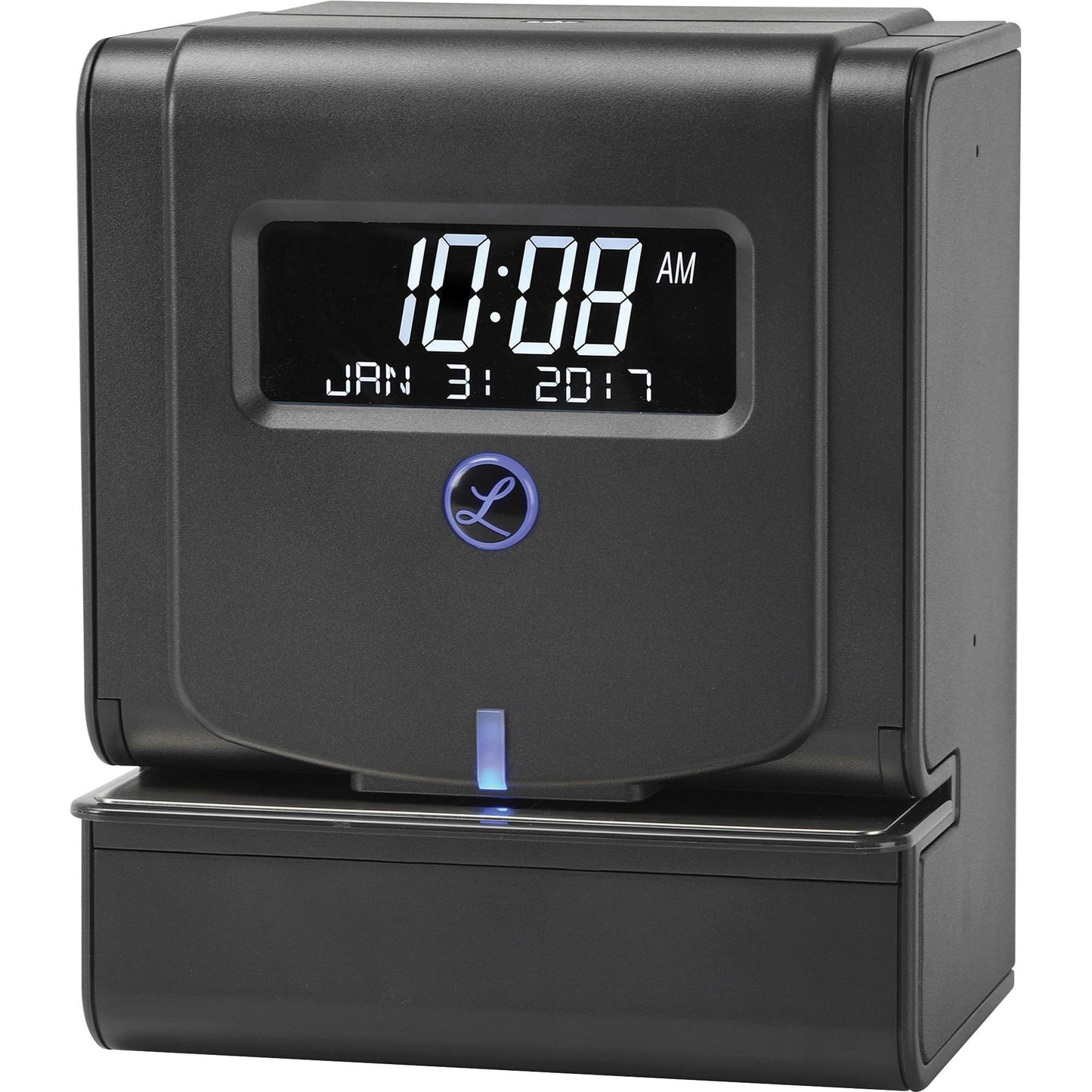 Lathem 2100HD Employee Time Clock for Small Business - Thermal Print Technology, Tru Align System with LED Indicator (Black 9.8 X 6 X 8) - Requires E8 Timecard
