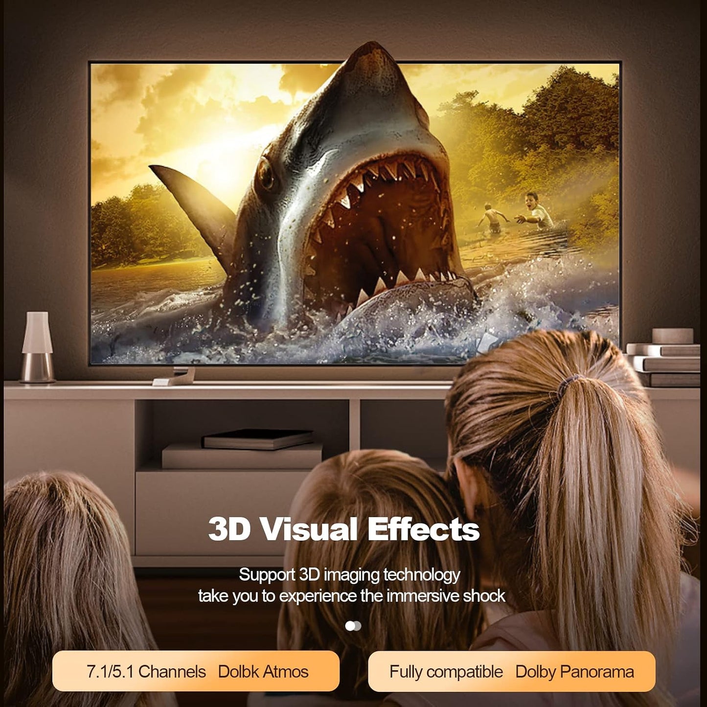 LAiDEWEiSi 8K 2.1 48Gbps 8K60Hz/4K144Hz 3D Dolby PS5, 4K/8K (32ft/10m) Fiber Optic HDMI Active Optical Cable