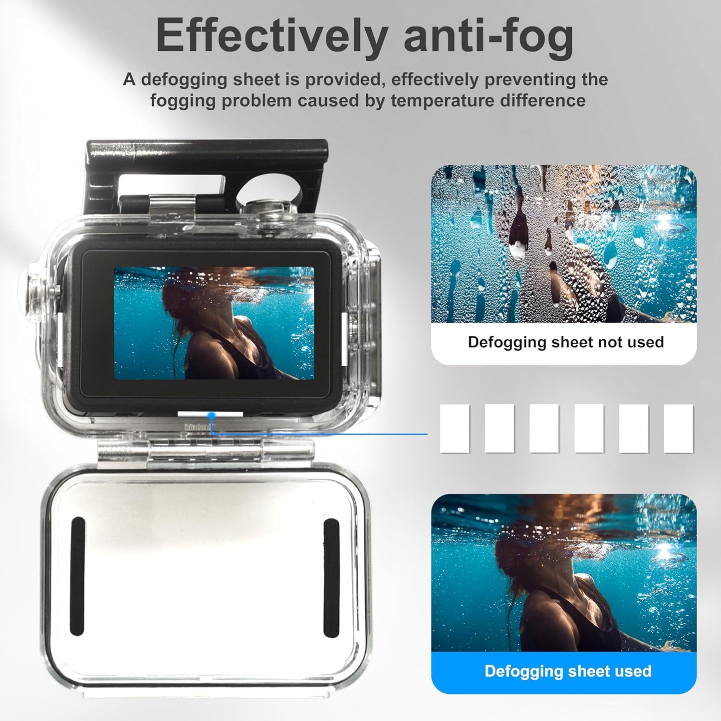 FiTSTILL 196FT/60M 5 4 3,Protective Underwater Waterproof Case with Magnetic Quick Release Interface Compatible
