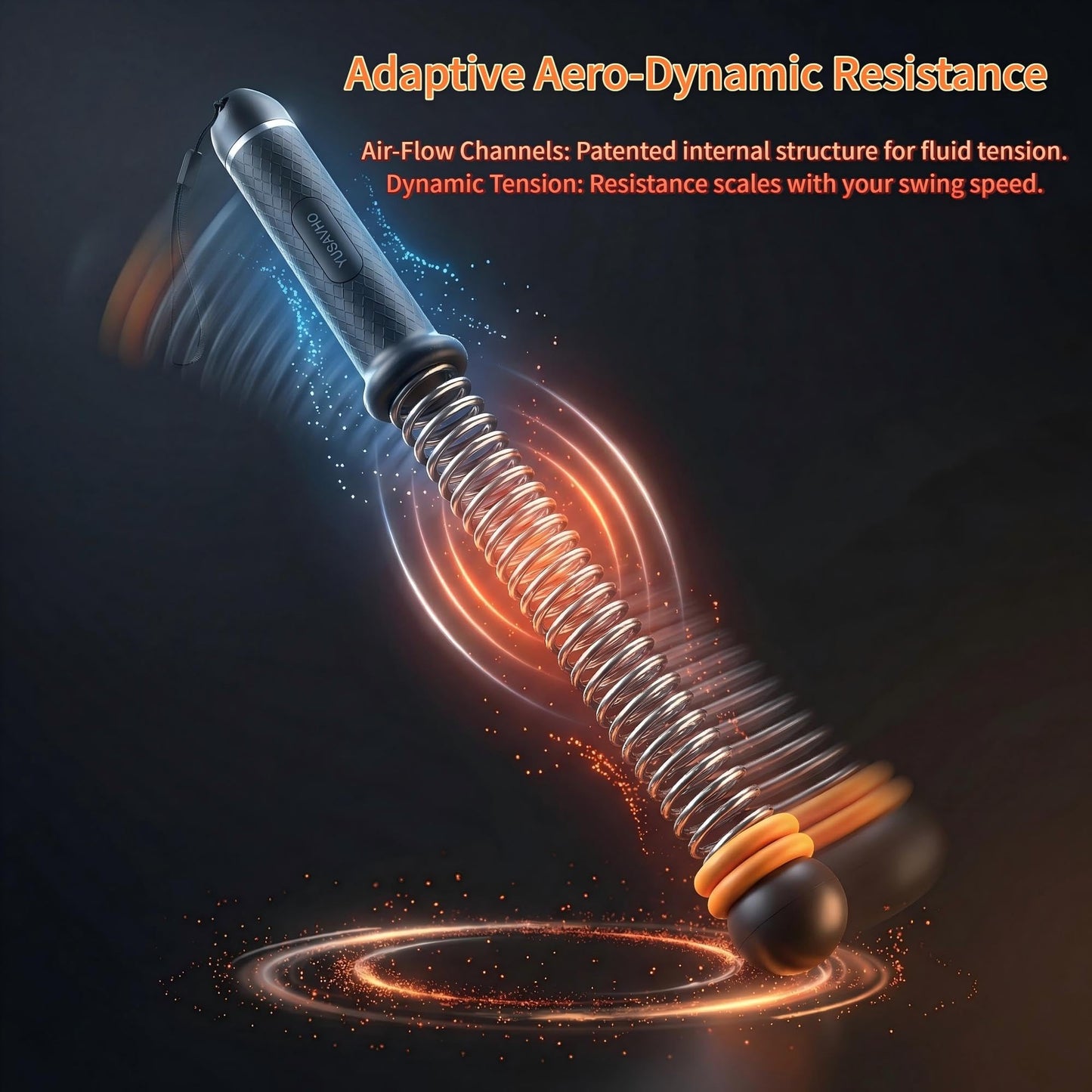 Adjustable Ropeless Battle Ropes for Home Gym for Men & Women, Quiet Air Resistance Heavy Duty Cordless Battle Rope,Exercise Ropes with Variable Resistance, Strength & Low-Impact Cardio for HIIT