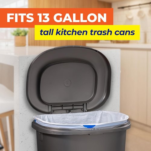 Hefty Essentials 13 Gallon Kitchen Trash Bags - 120 Count, Tall & Unscented, Easy to Tie & Carry, White