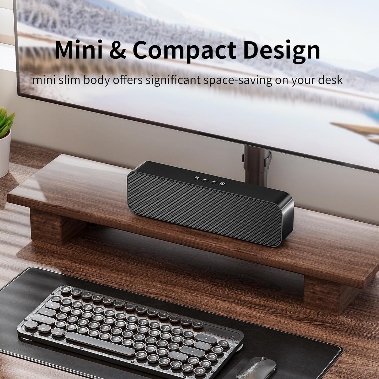 KASOHQEE 3.5mm USB Computer Speakers,Pc Speakers for Desktop,Stereo Sound & Rich Bass,with Aux-in,Bluetooth,TF Card